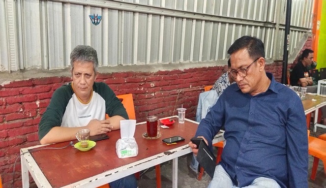 Ketua LSM Laskar Indonesia, Sofyan Muhammad (kiri), Ketua DPD InCare, Andi Ilham Abidin (kanan)