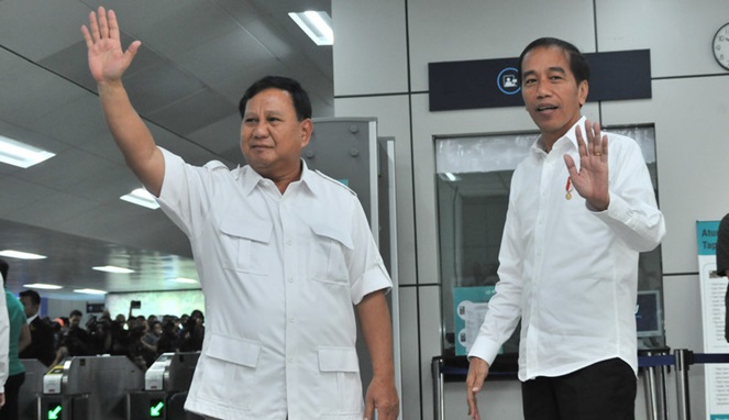 Presiden Jokowi bertemu dengan Prabowo Subianto (Foto : Setkab)