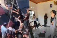 Foto Kolase Aksi Pengeroyokan dan Perusakan Markas PP Semarang