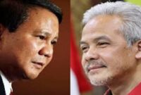 Foto Kolase Prabowo Subianto dan Ganjar Pranowo
