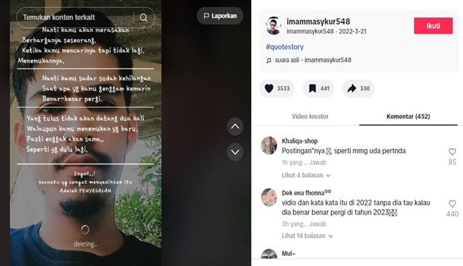 Postingan Imam Masykur di Tiktok Bak Jadi Firasat Sebelum Tewas Dibunuh