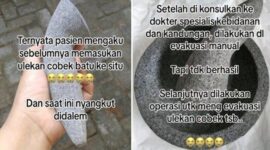 Tangkapan layar video viral janda mainkan gagang cobek di Miss V eh malah tersangkut