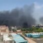 Tangkapan layar video pembakaran masjid di India