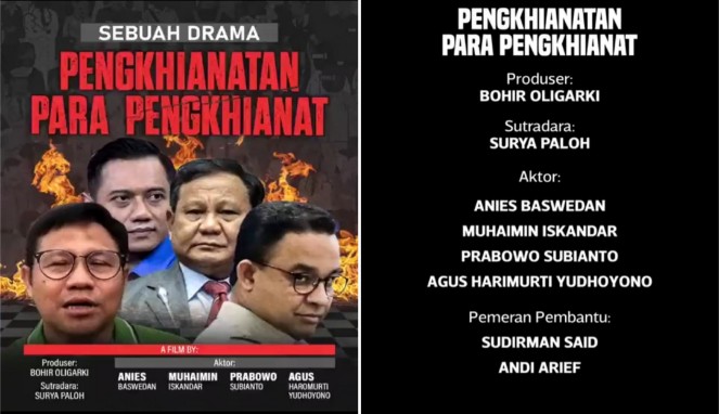 Heboh, Poster Drama Politik Pengkhianat yang Dikhianati Beredar Luas di Media Sosial