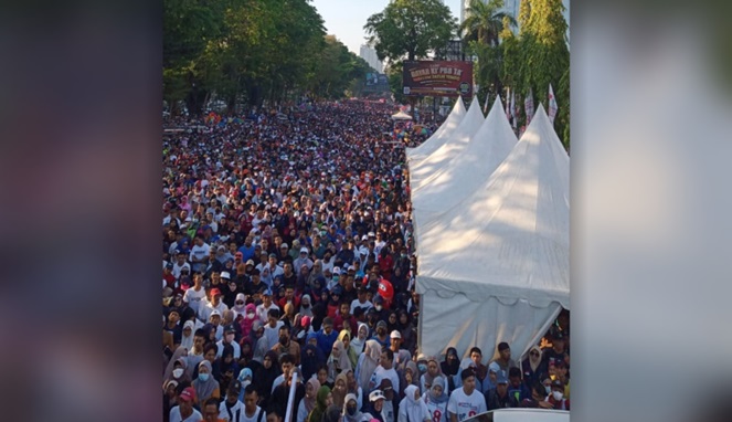 Lautan Massa Anies - Cak Imin Membuih di Jalan Sudirman Makassar, Minggu (24/9/2023) 