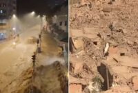 Foto Kolase : Hong Kong Diterpa Banjir Parah, Maroko Diguncang Gempa Dahsyat