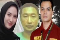Foto Kolase, selebgram asal Palembang, Adelia Putri (Kiri), Bos Kakap DPO Fredy Salma (Tengah) dan Eks Kasat Narkoba Polres Lampung Selatan, AKP Andri Gustami
