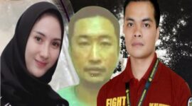 Foto Kolase, selebgram asal Palembang, Adelia Putri (Kiri), Bos Kakap DPO Fredy Salma (Tengah) dan Eks Kasat Narkoba Polres Lampung Selatan, AKP Andri Gustami