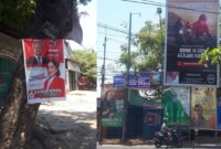 Caleg ‘Perusak’ Pohon dan Tiang Listrik di Makassar Bertebaran