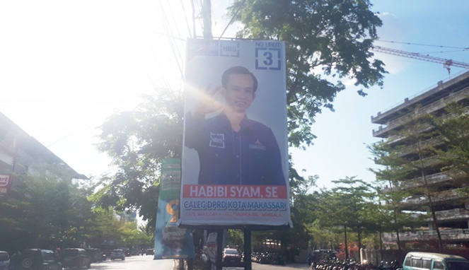 Billboard Caleg Demokrat Dapil 4 Makassar Habibi Syam