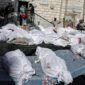 Pemakaman korban-korban pengeboman Zionist Israel di Gaza