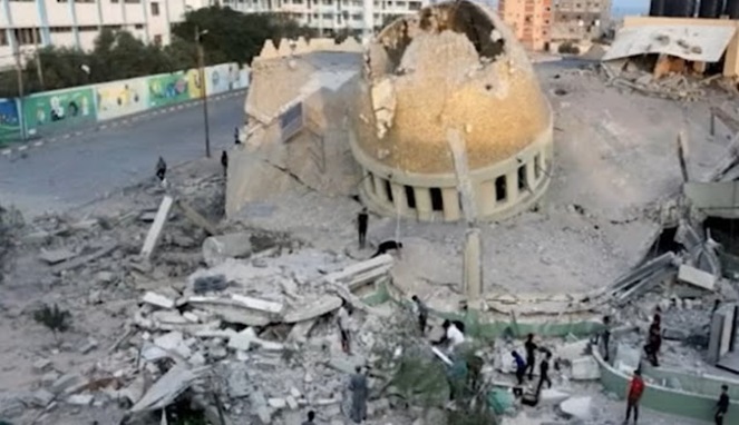 Israel Murka, Masjid di Gaza Hancur Lebur, Pasar Palestina Banjir Darah 