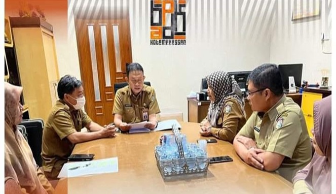 Sekretaris BPKAD Makassar Terima Tim Review LKPD Inspektorat