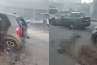 Screenshot video : Militer Israel Meroket Kendaraan Rombongan Warga Gaza hingga menewaskan puluhan orang di jalanan