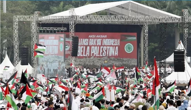 Sejumlah Media Asing Soroti Aksi Bela Palestina di Monas