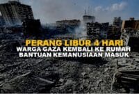 Perang Libur, Warga Gaza Kembali ke Rumah, Bantuan Kemanusiaan Masuk