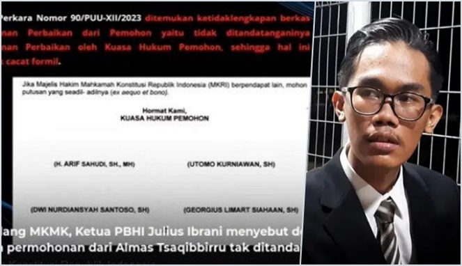 Gugatan Almas Tsaqibbirru Terbongkar Soal Usia Capres-Cawapres Tak Ditandatangani