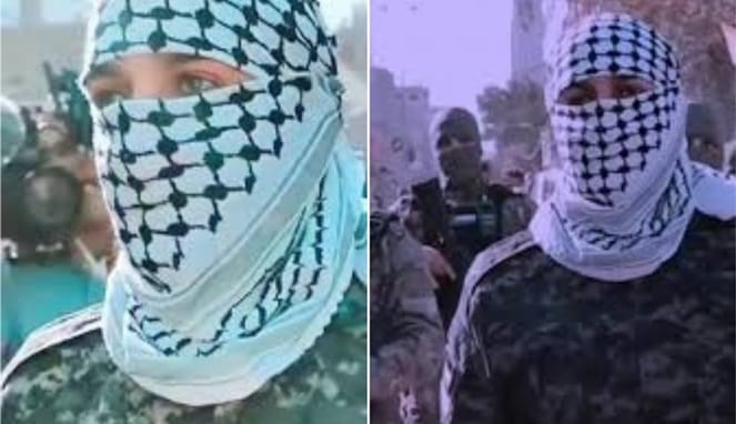 Juru bicara militer Brigade Al-Qassam, dan sayap militer kelompok bersenjata gerakan Hamas, Abu Ubaidah