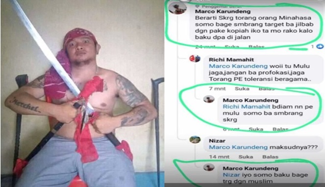 Marco Marewou Karundeng Tebar Ancaman, Target Berjilbab dan Berkopiah