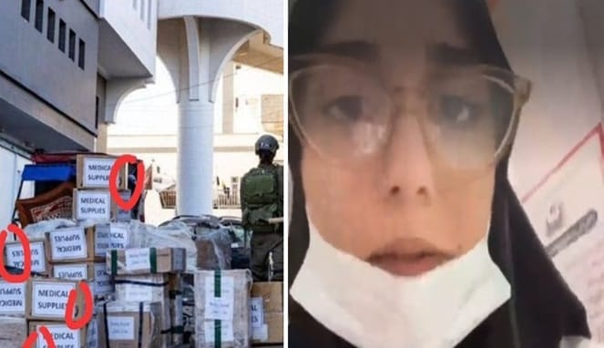 Propoganda Israel berupa bantuan dan perawat gadungan Yahudi di RS Shifa Gaza (Foto Kolase)