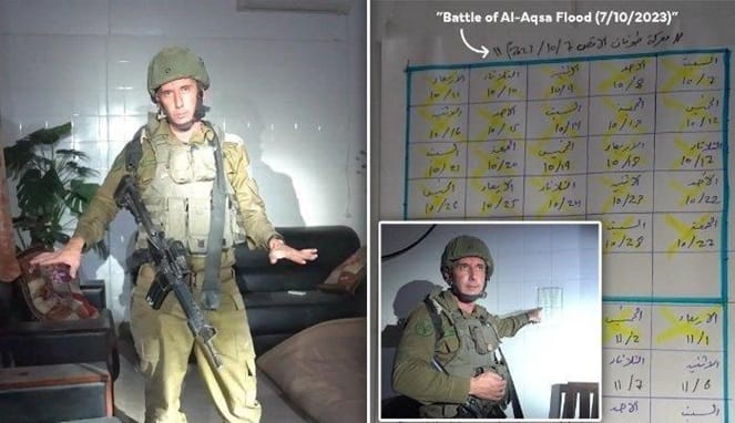 Tangkapan Layar, video propaganda Israel menyebut daftar jaga sandera padahal hanya sebuah kalender