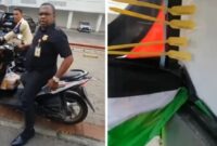 Kena Batunya, Satpam yang Copot Bendera Palestina di Motor Kurir Dipecat