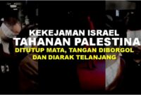 Video : Tahanan Palestina Ditutup Mata dan Diarak Telanjang