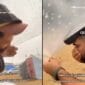 Warga Palestina minum air hujan