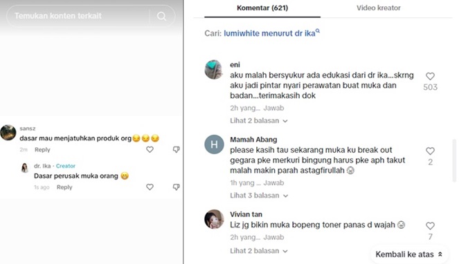 Akun TikTok Dokter Ika Diserang Pencinta Produk Kosmetik Merkuri