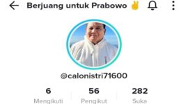 Tangkapan layar akun @calonistri71600 berjuang bersama Prabowo