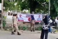 Melanggar, Baliho Capres Prabowo-Gibran Dicopot di Pinrang