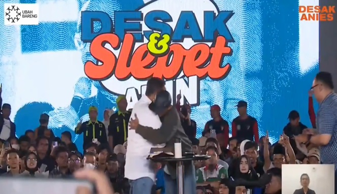 Tangkapan layar video Acara Desak dan Slepet AMIN