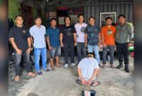 Pelaku perampokan saat di tangkap polisi