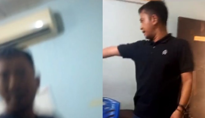 Tangkapan Layar video Oknum Penyidik Polsek Tallo Makassar