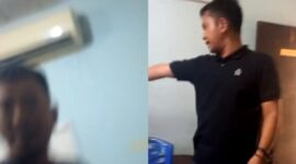 Tangkapan Layar video Penyidik Polsek Tallo Bar-bar ke Wartawan Online di Makassar