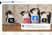 Tangkapan layar unggahan status gambar Elon Musk di X Twitter