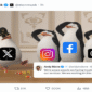 Tangkapan layar unggahan status gambar Elon Musk di X Twitter