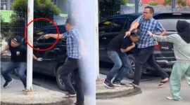 Tangkapan Layar Video Oknum Polisi Tembak Debt Collector