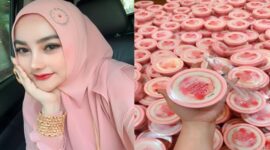 Ibu Bhayangkari Owner KFSS Glow inisial FFA dan Produk KFSS Glow (Foto Kolase Facebook FFA)