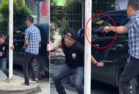 Tangkapan Layar Video Oknum Polisi Tembak Debt Collector