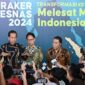 Jokowi menyampaikan keterangan di hadapan awak media usai menghadiri Rakerkesnas yang digelar di ICE BSD. (Foto: Setpres/Kris)