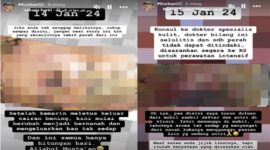 Tangkapan Layar unggahan instagram korban malapraktik dari oknum dokter Obgyn RSIA Paramount Makassar