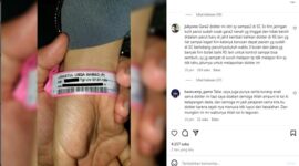 Tangkapan Layar unggahan instagram korban malapraktik 