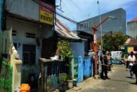 Lokasi penemuan mayat wanita yang dicor dalam rumah Jl Kandea 2, Kecamatan Bontoala, Makassar, (Foto Istimewa)