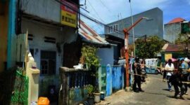 Lokasi penemuan mayat wanita yang dicor dalam rumah Jl Kandea 2, Kecamatan Bontoala, Makassar, (Foto Istimewa)
