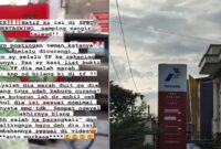 Tangkapan layar video oknum petugas SPBU Hertasning dengan seorang konsumen (Foto Kolase)