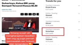 Tangkapan layar video di media sosial X Twitter : Ketua MK Suhartoyo Terseret Kasus BLBI 