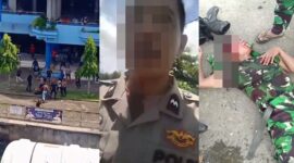 Prajurit TNI AL Vs Anggota Brimob di Sorong Bentrok (Foto Kolase)