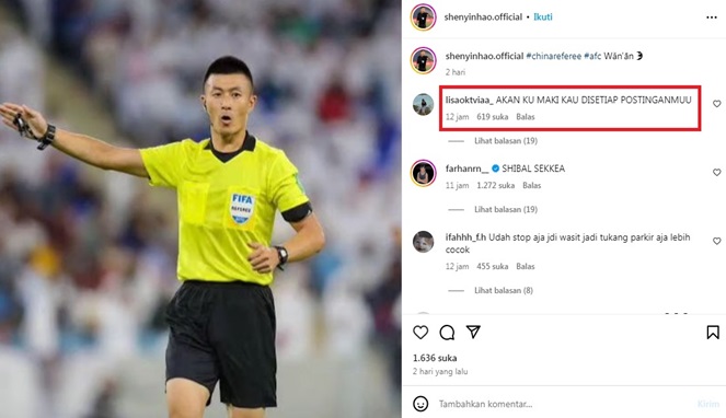 Mengintip Potret Wasit Shen Yinhao yang Diulek Netizen