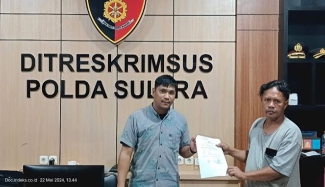 Perwakilan Warga Desa Marombo Pantai Laporkan Kades di Langgikima, Konawe Utara (Foto Istimewa)